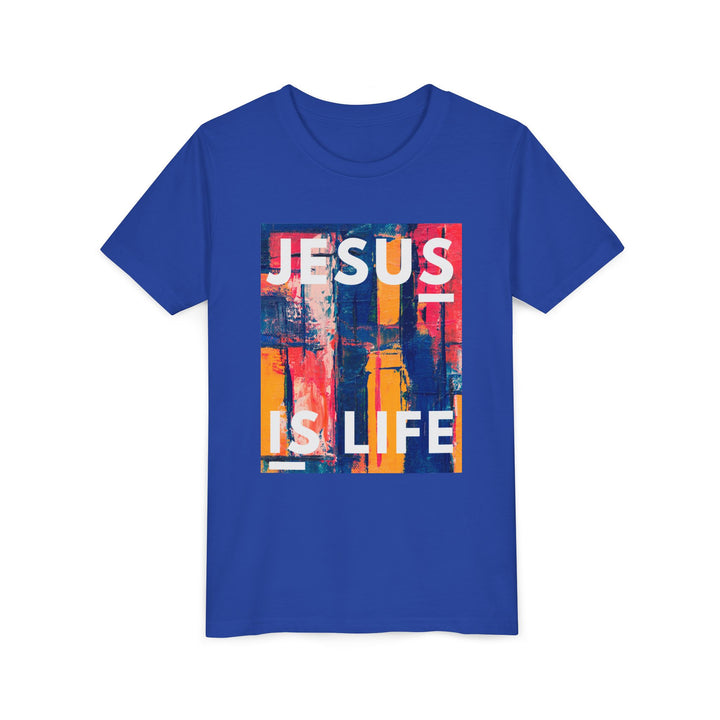 "Jesus is Life" Youth Tee — Faith Kids Shirt