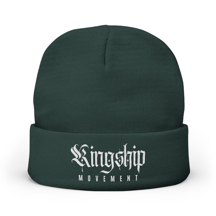Embroidered 'Kingship' Knit Beanie