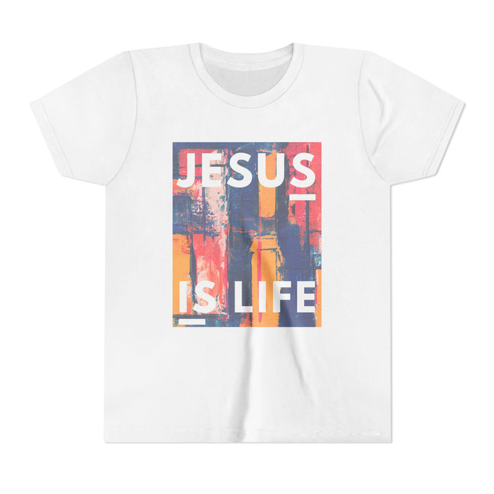 "Jesus is Life" Youth Tee — Faith Kids Shirt