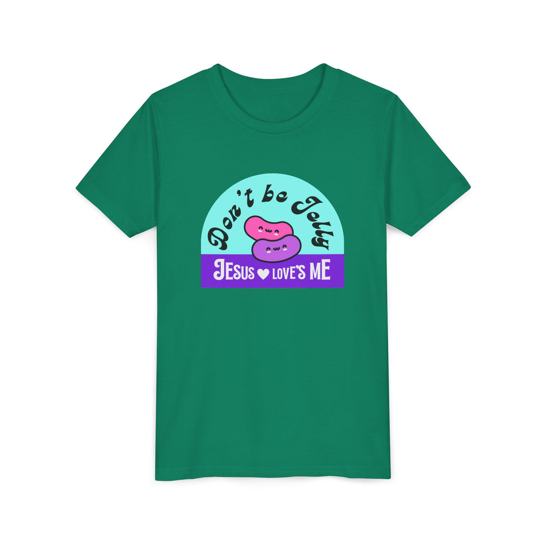 "Don’t Be Jelly, Jesus Loves Me" Youth Tee — Cute Kids Shirt