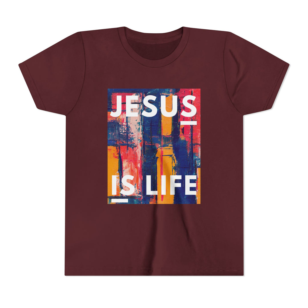 "Jesus is Life" Youth Tee — Faith Kids Shirt