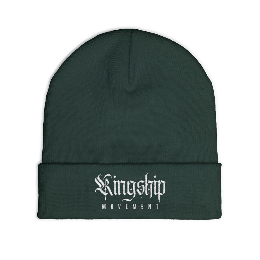Embroidered 'Kingship' Knit Beanie