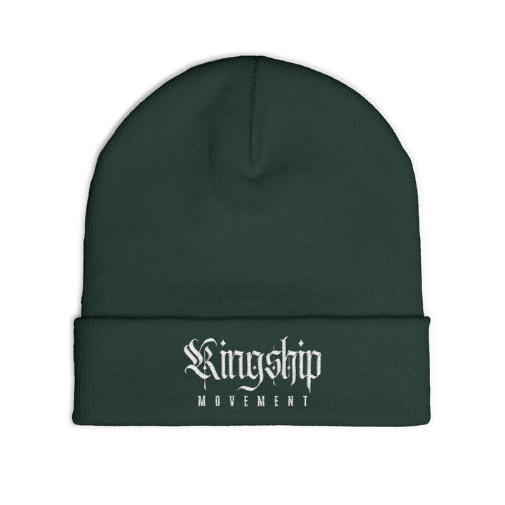 Embroidered 'Kingship' Knit Beanie