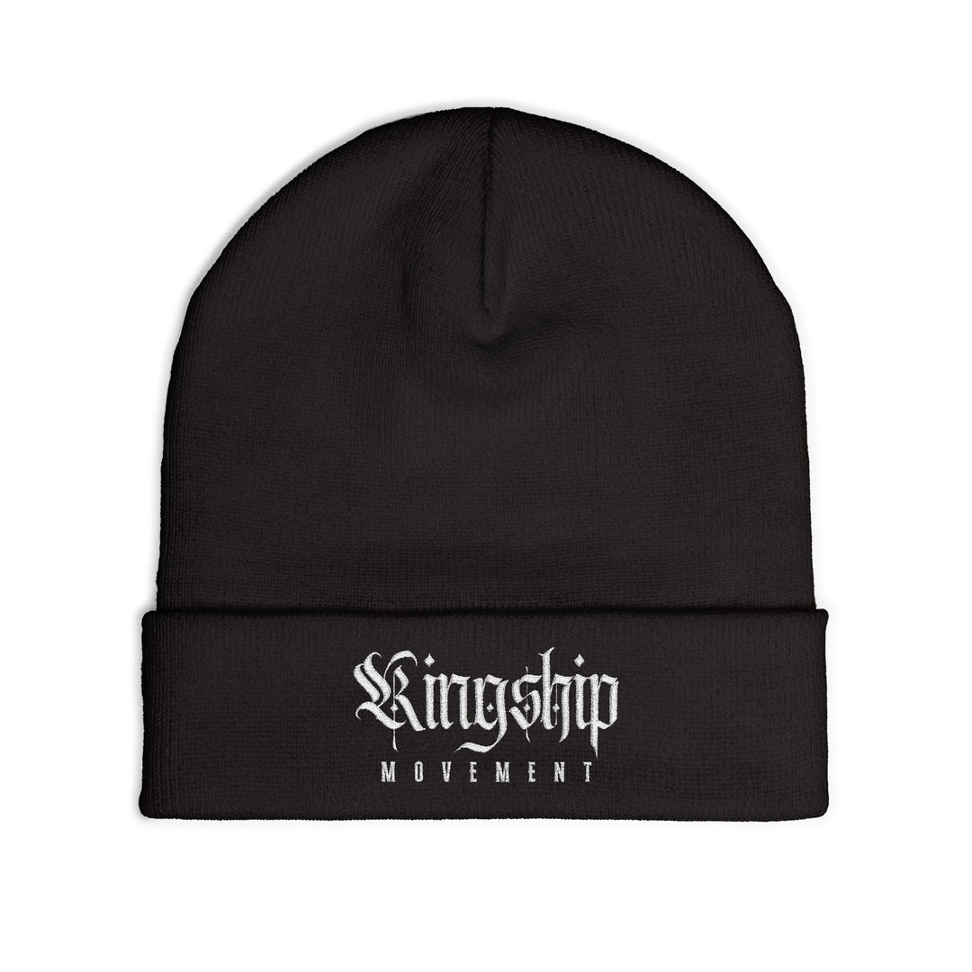 Embroidered 'Kingship' Knit Beanie
