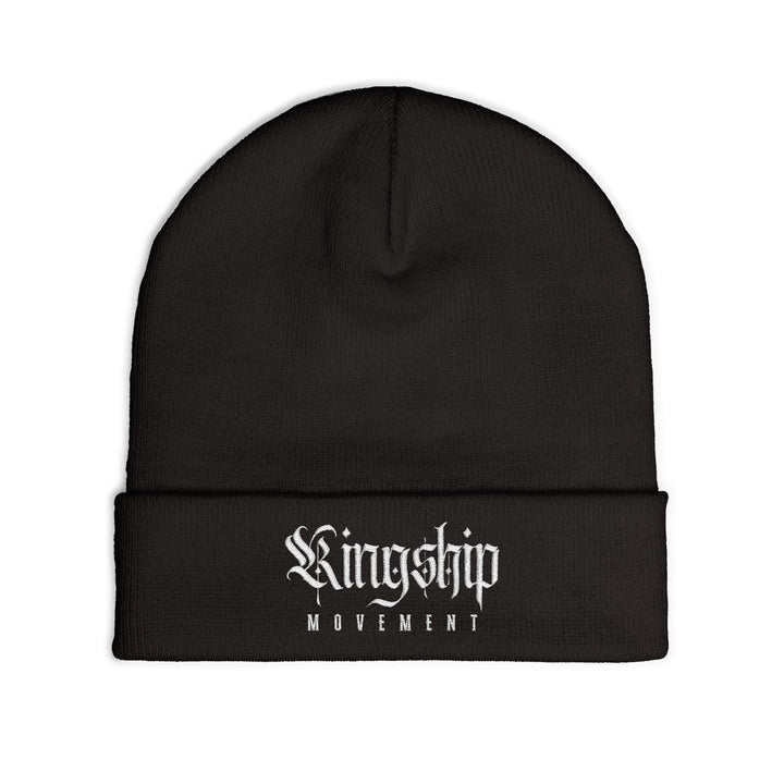 Embroidered 'Kingship' Knit Beanie