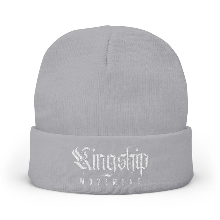 Embroidered 'Kingship' Knit Beanie