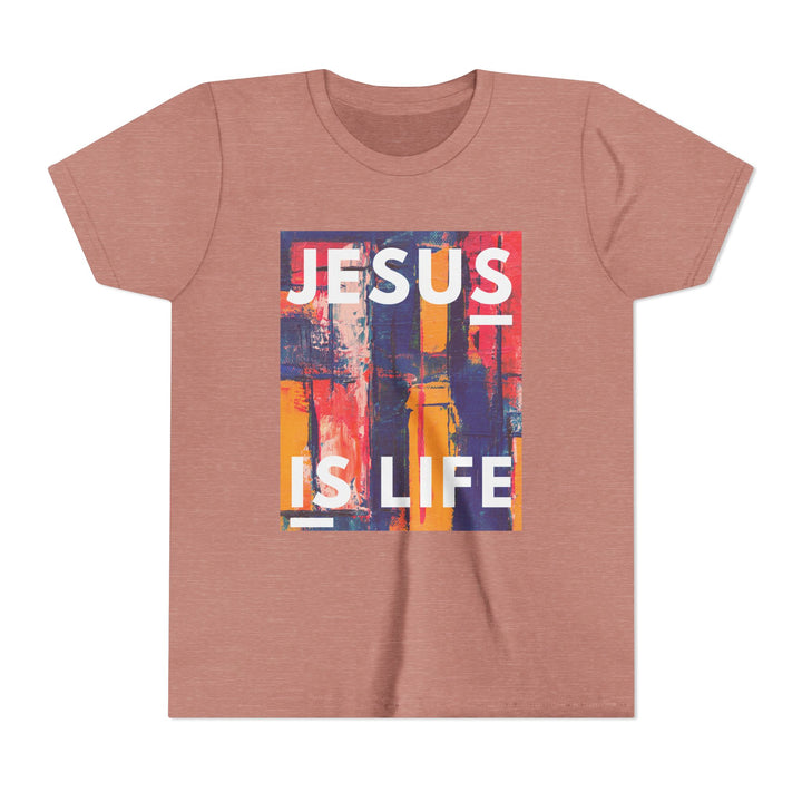 "Jesus is Life" Youth Tee — Faith Kids Shirt
