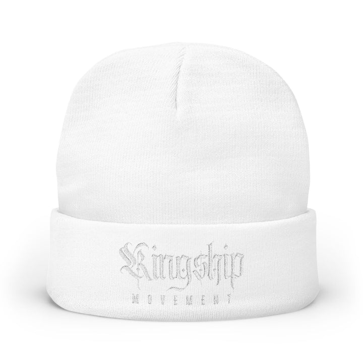Embroidered 'Kingship' Knit Beanie
