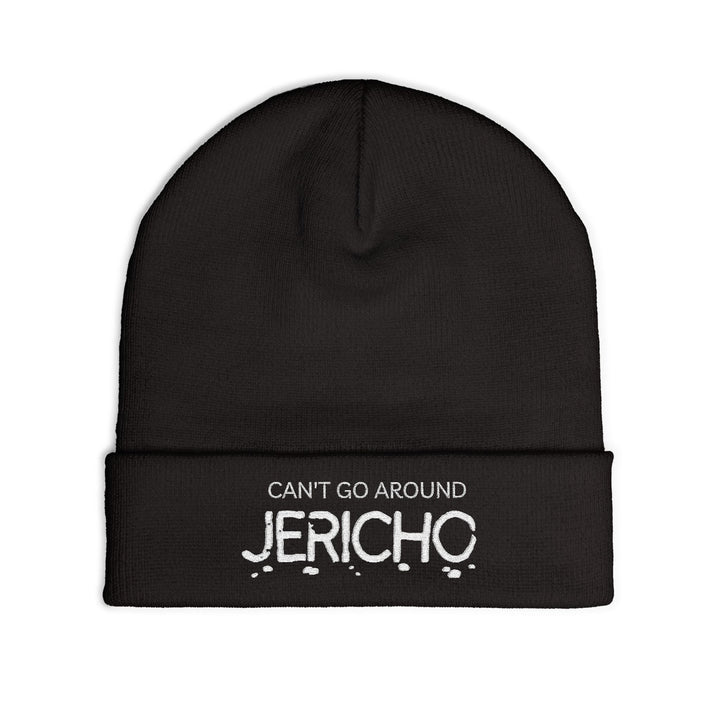 Embroidered 'Can't Go Around Jericho' Knit Beanie
