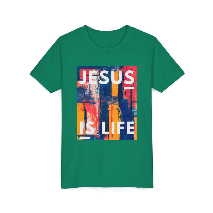"Jesus is Life" Youth Tee — Faith Kids Shirt