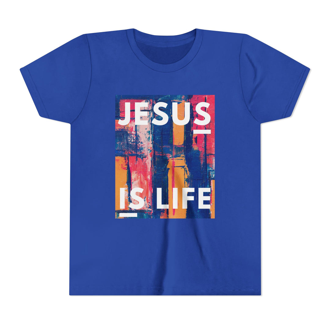 "Jesus is Life" Youth Tee — Faith Kids Shirt