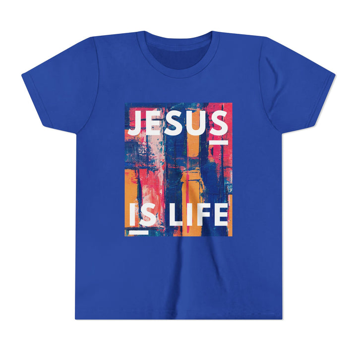 "Jesus is Life" Youth Tee — Faith Kids Shirt