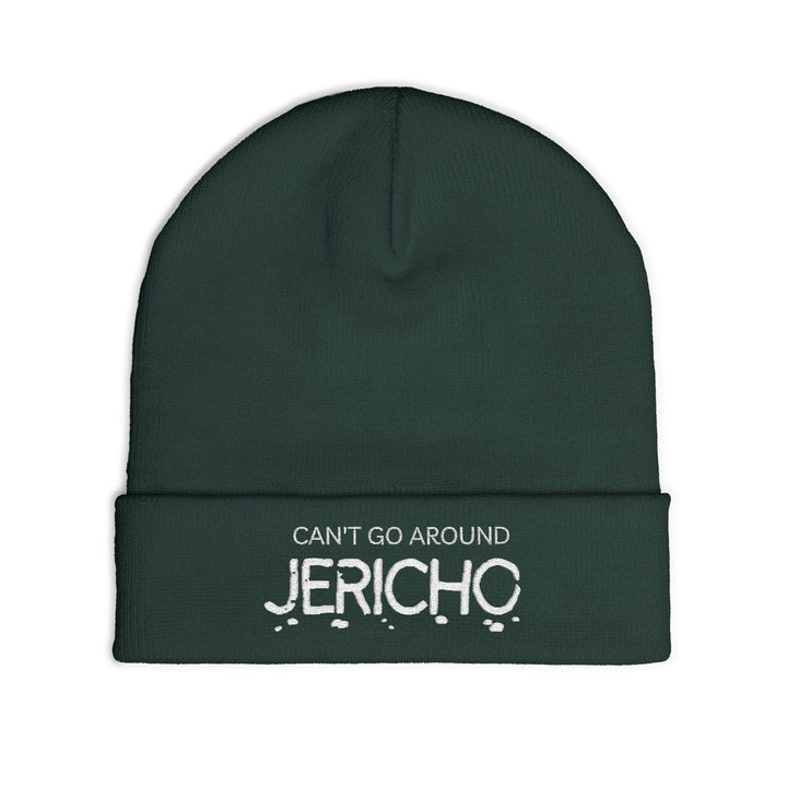 Embroidered 'Can't Go Around Jericho' Knit Beanie