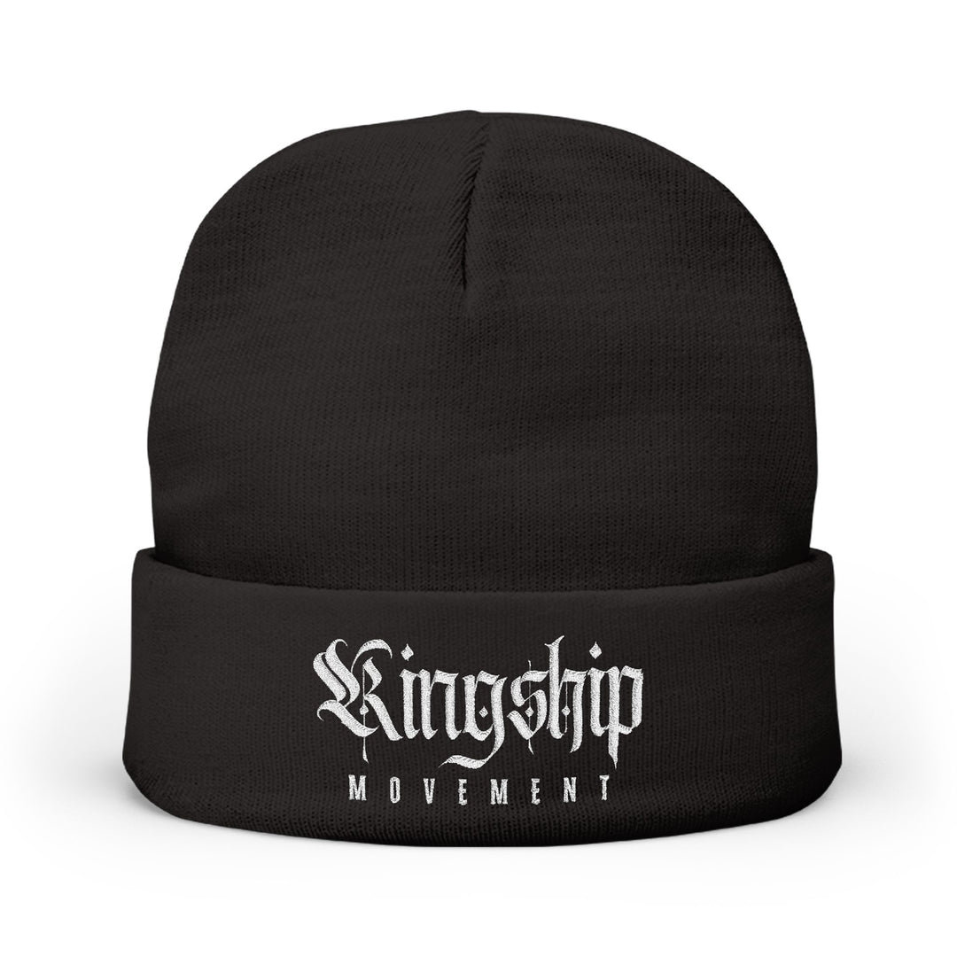 Embroidered 'Kingship' Knit Beanie