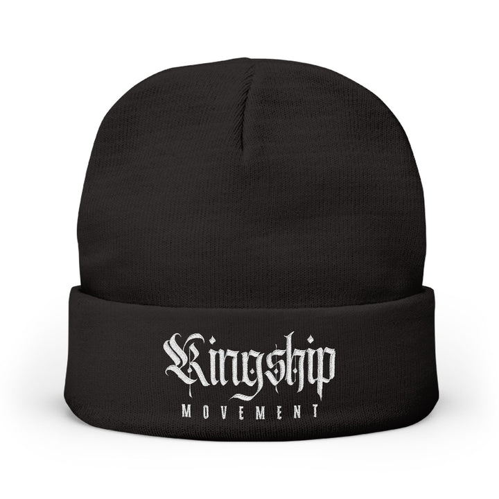 Embroidered 'Kingship' Knit Beanie