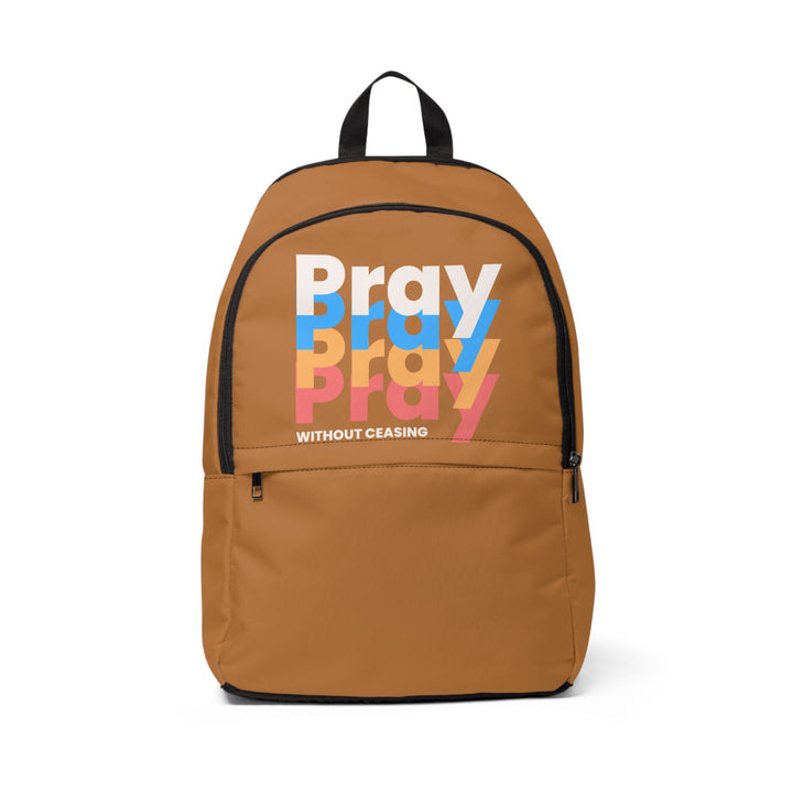 "Pray without Ceasing" Fabric Backpack