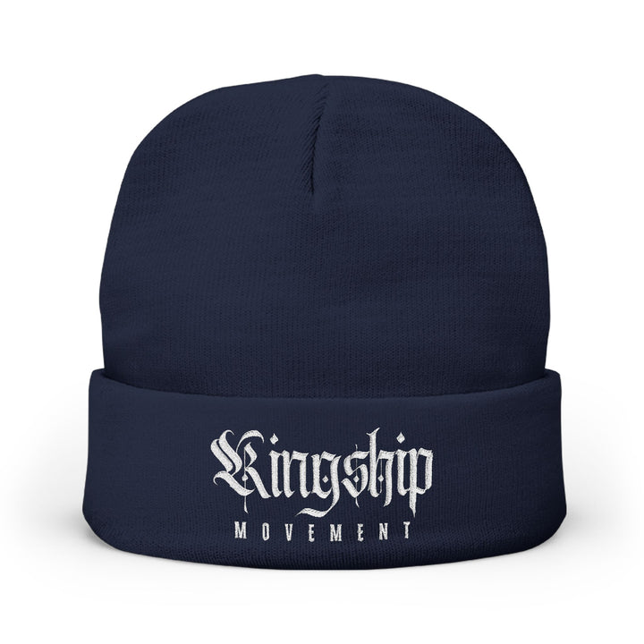 Embroidered 'Kingship' Knit Beanie