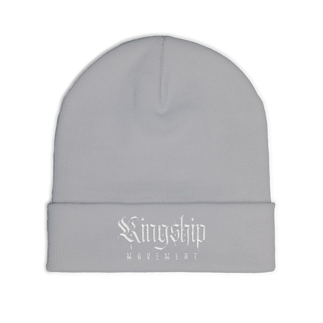 Embroidered 'Kingship' Knit Beanie