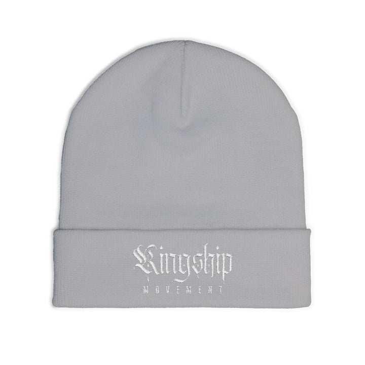 Embroidered 'Kingship' Knit Beanie