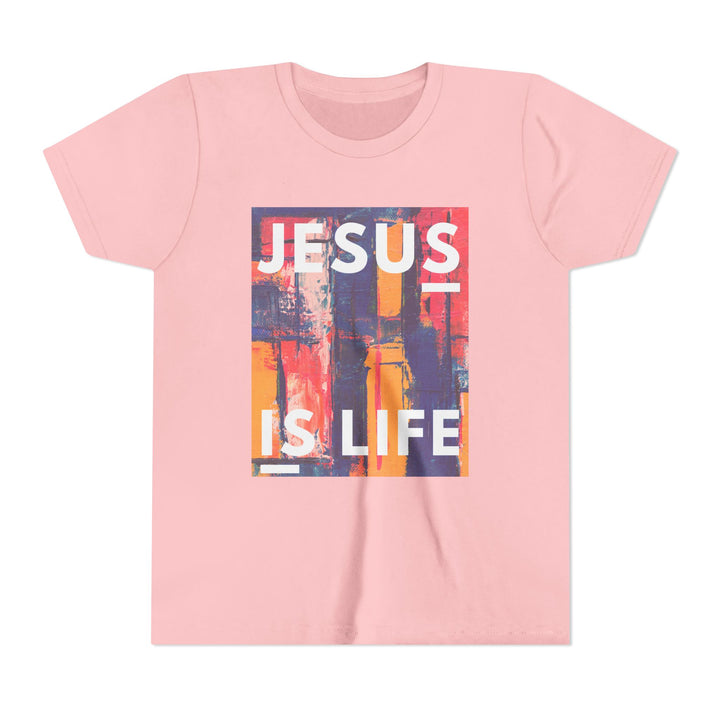 "Jesus is Life" Youth Tee — Faith Kids Shirt