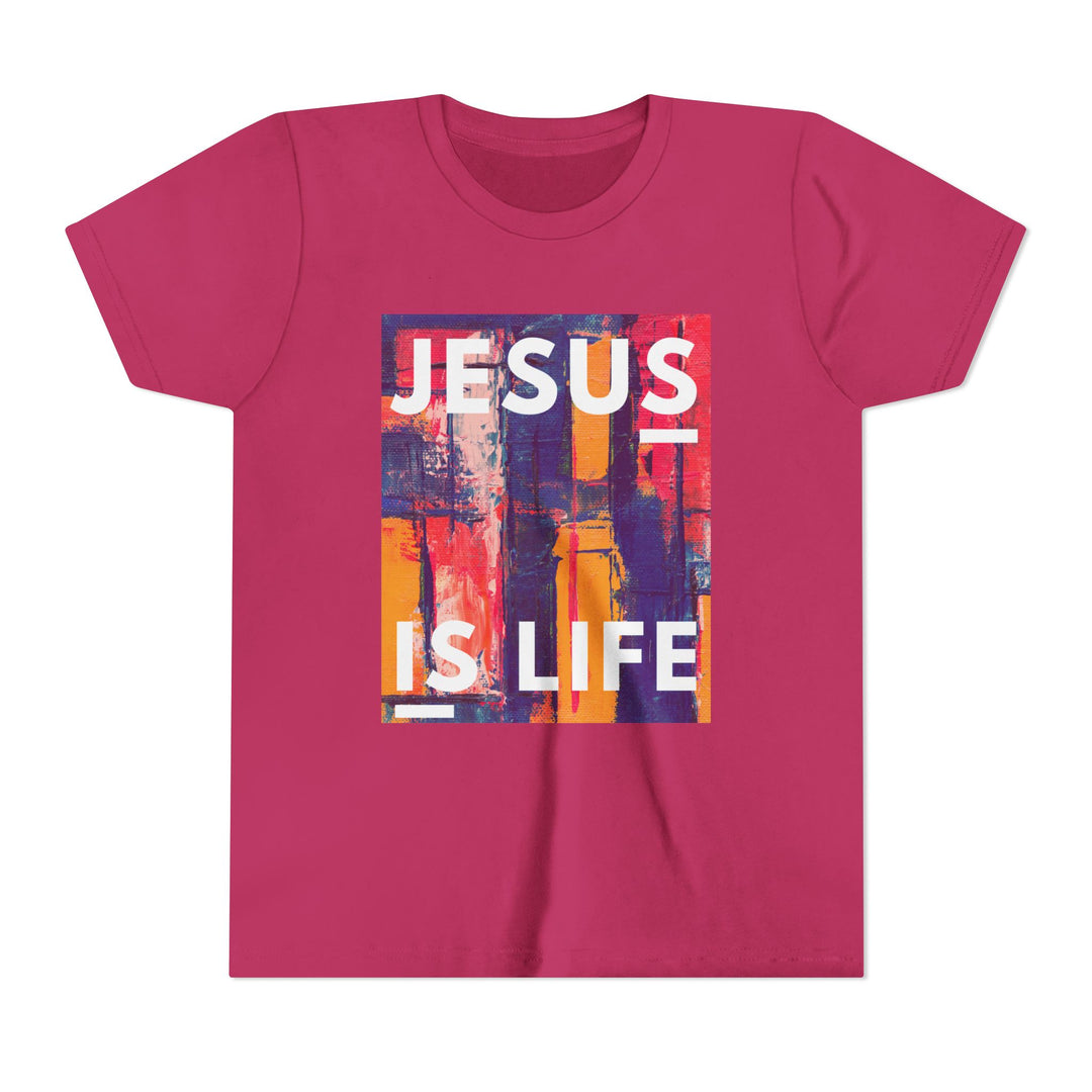 "Jesus is Life" Youth Tee — Faith Kids Shirt
