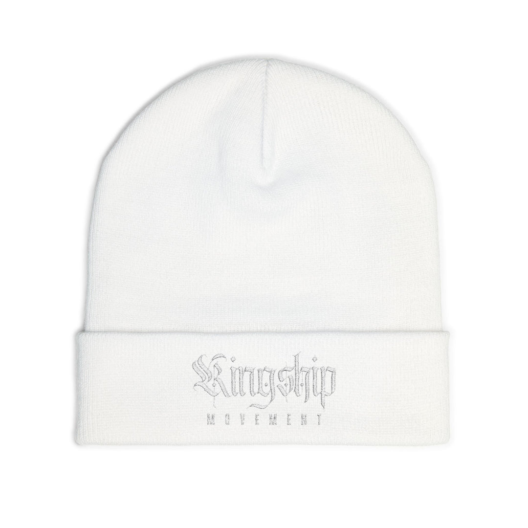 Embroidered 'Kingship' Knit Beanie