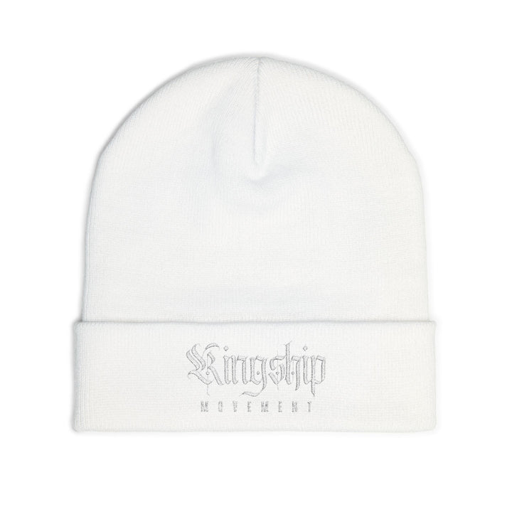 Embroidered 'Kingship' Knit Beanie