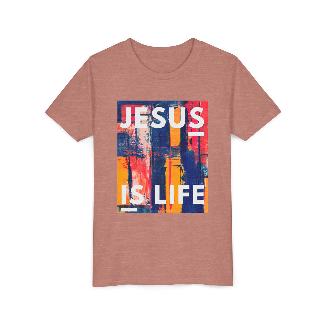 "Jesus is Life" Youth Tee — Faith Kids Shirt