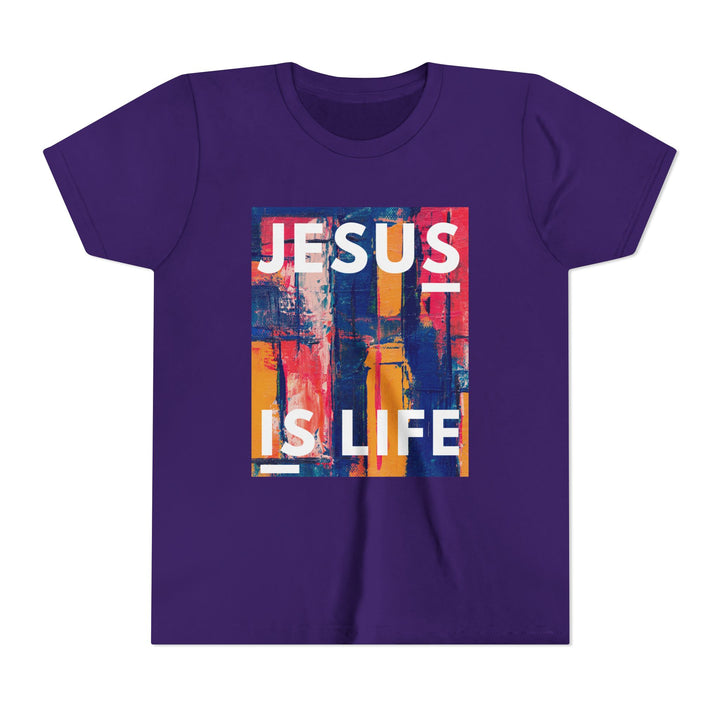 "Jesus is Life" Youth Tee — Faith Kids Shirt